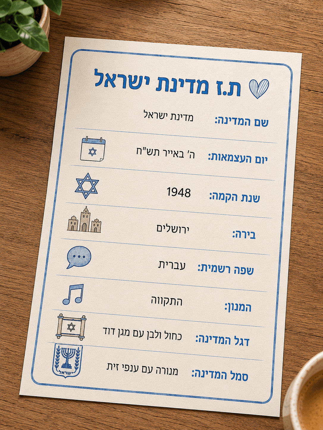 לוח לאום — ת.ז