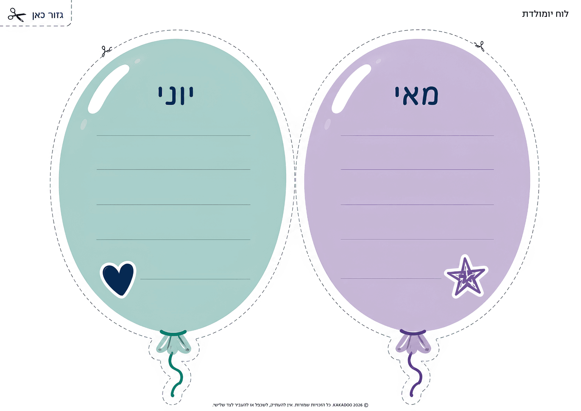 כרטיסיית יומולדת 3