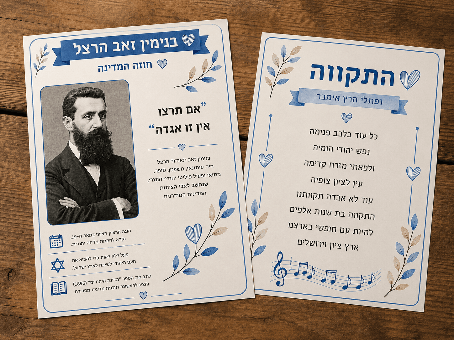 לוח לאום - הרצל והתקווה